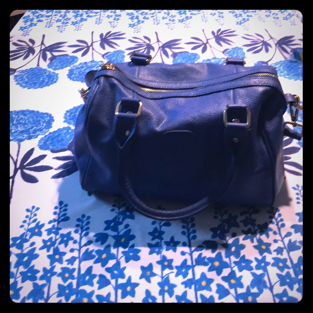 Navy Blue Terzzato Handbag
